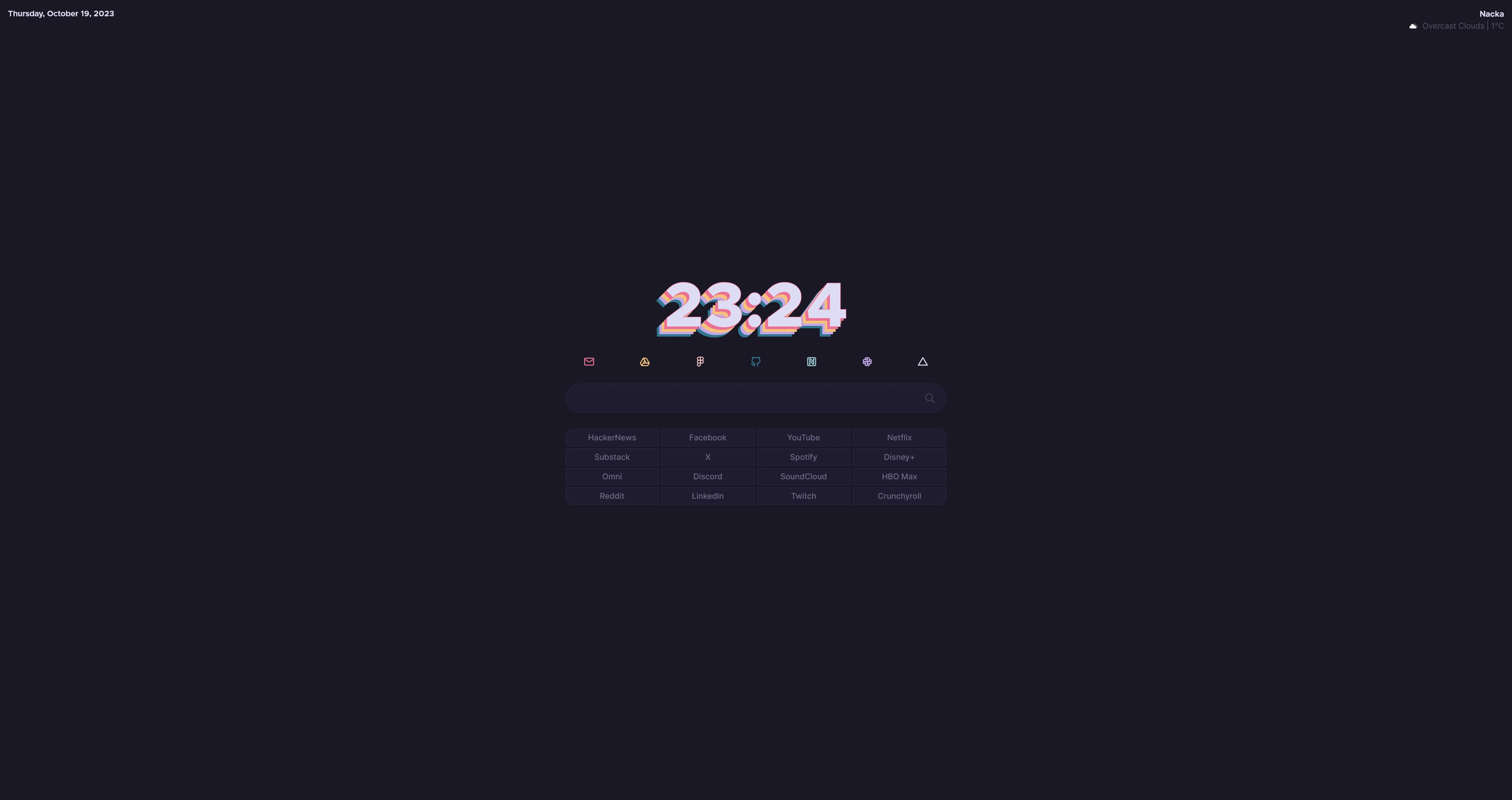 sushi startpage